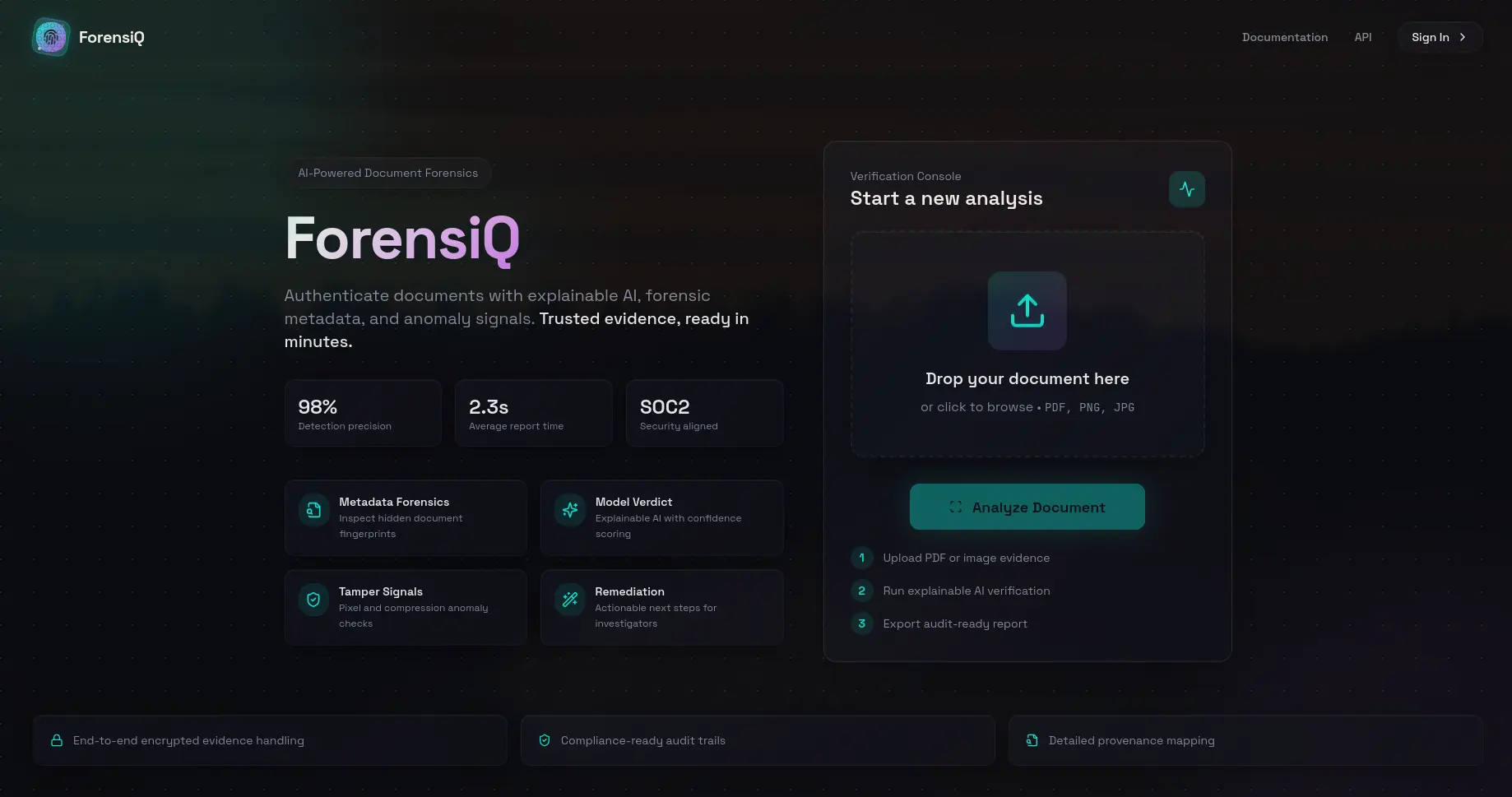 ForensiQ website preview image