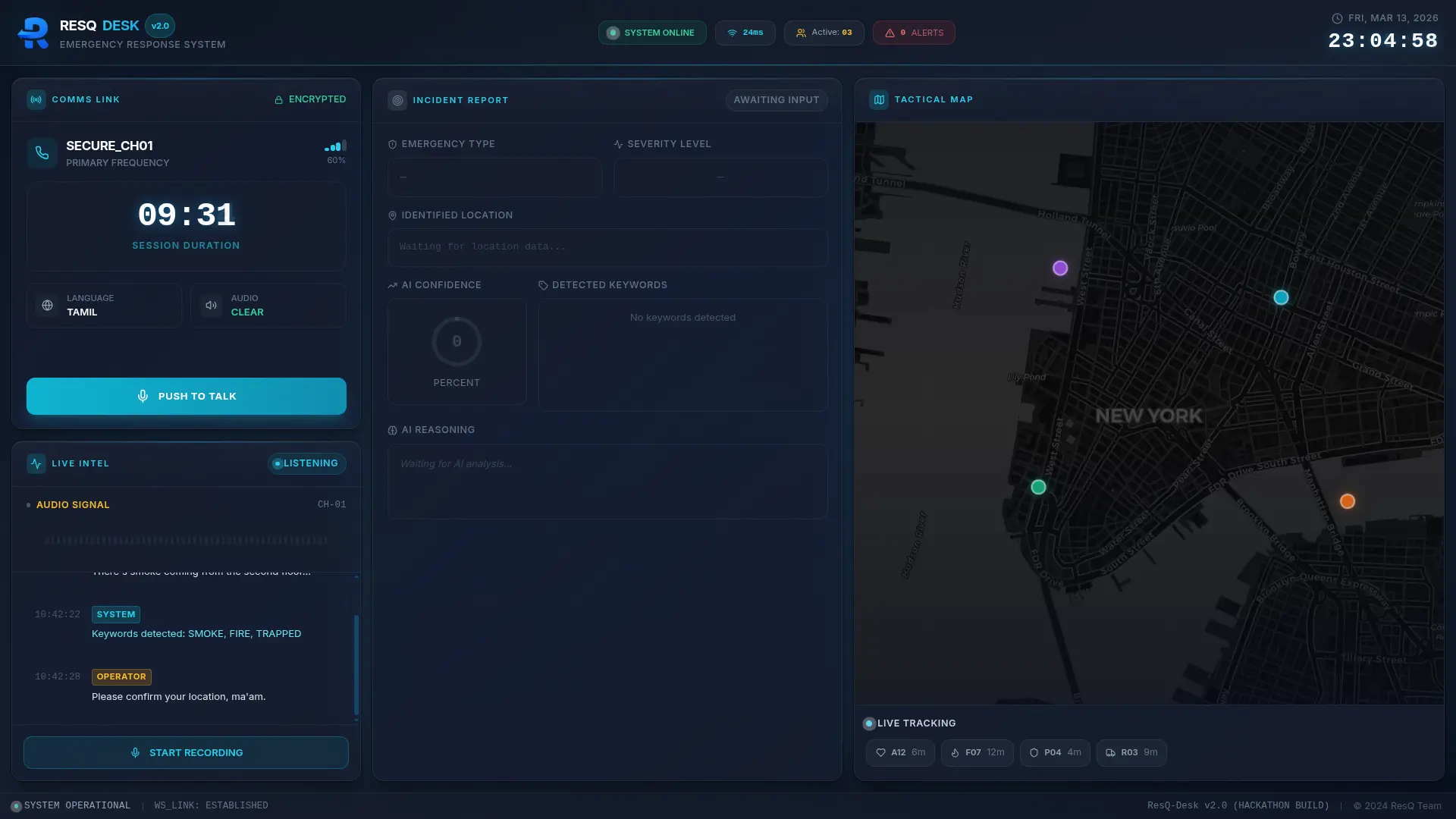 ResQ-Desk website preview image